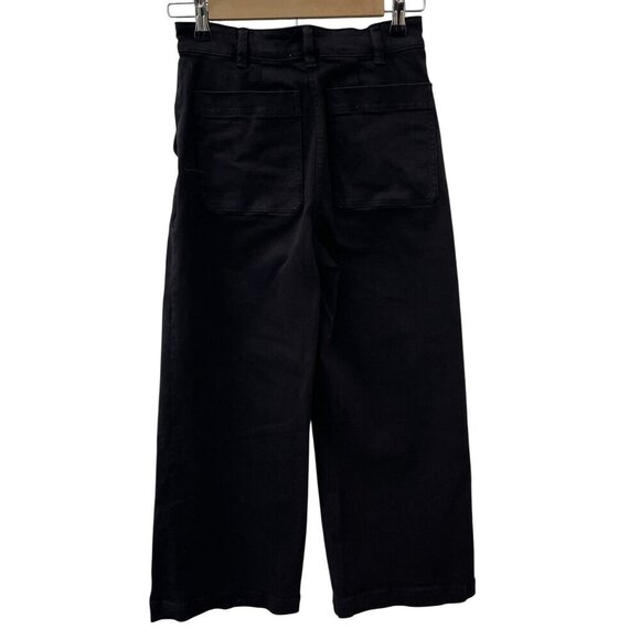 Everlane High-Waist Straight Baggy Wide-Leg  Jeans Stretch Black Denim Women 2 - Picture 2 of 12